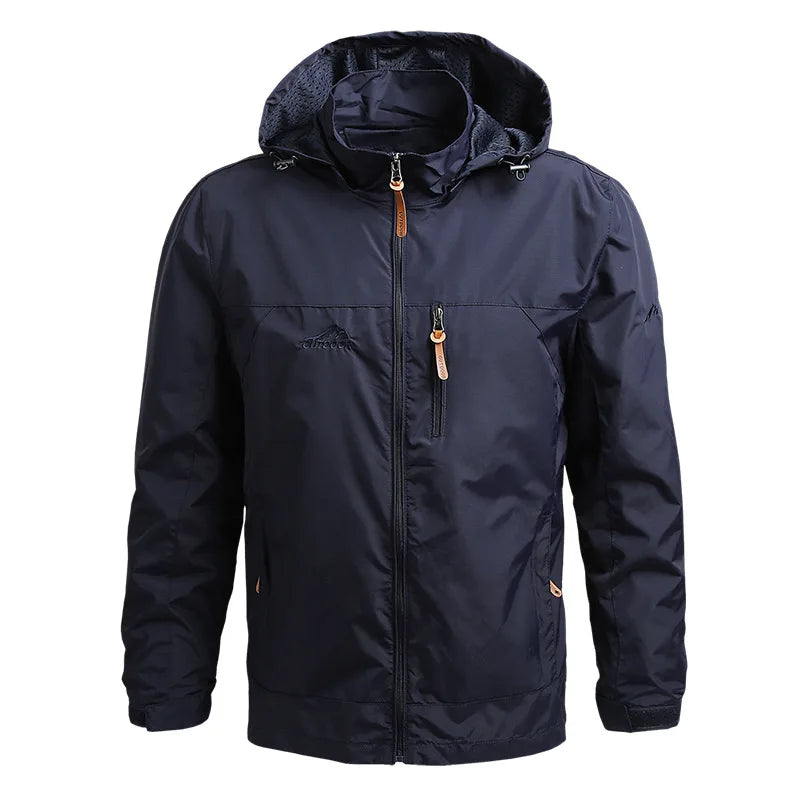 Chaqueta táctica cortavientos para hombre, impermeable, con capucha, para exteriores, deportiva, militar, talla europea, S-5XL, para escalada de campo, ropa fina