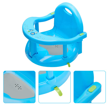 Asiento de baño plegable para bebé, asiento de bañera para bebés y niños pequeños, silla de seguridad para baby shower con ventosas.