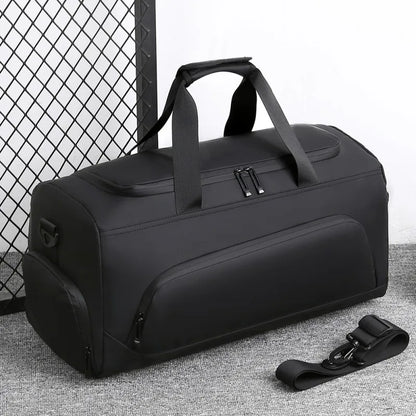 Bolsa deportiva de gimnasio, bolso de mano de gran capacidad, bolsa de viaje portátil, multicompartimento con espacio para guardar zapatos, perfecta para vacaciones y gimnasio.