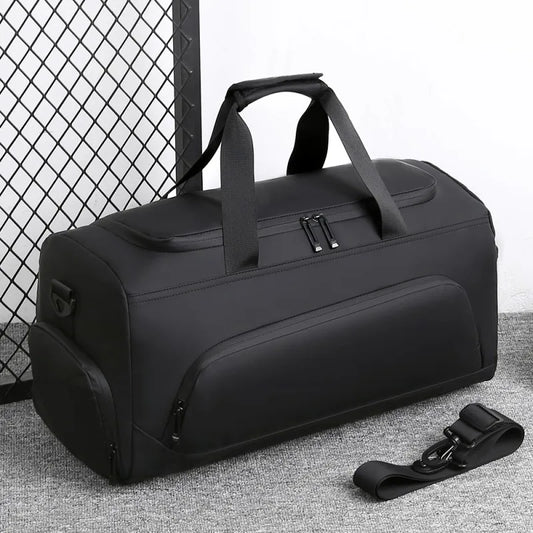 Bolsa deportiva de gimnasio, bolso de mano de gran capacidad, bolsa de viaje portátil, multicompartimento con espacio para guardar zapatos, perfecta para vacaciones y gimnasio.