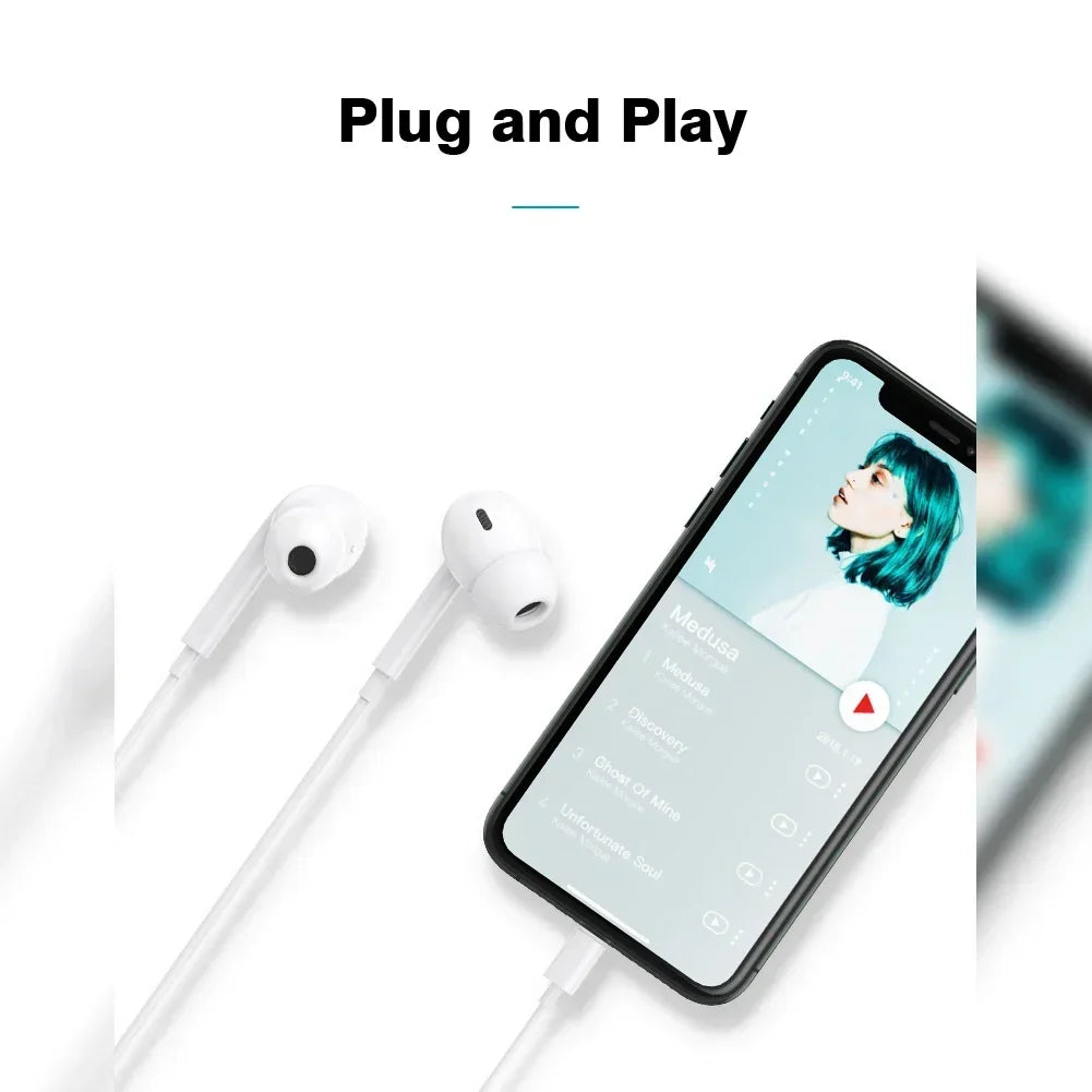 Auriculares originales con cable Bluetooth para Apple iPhone 14 Pro Max 13 12 11 X XS XR 8 7 6 Plus, accesorios para teléfono