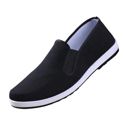 Zapatos de tela para hombre de Beijing, zapatos de trabajo de nuevo estilo, suela de goma, zapatos de tela negros, zapatos de trabajo de un solo paso, zapatos casuales de punta redonda transpirables