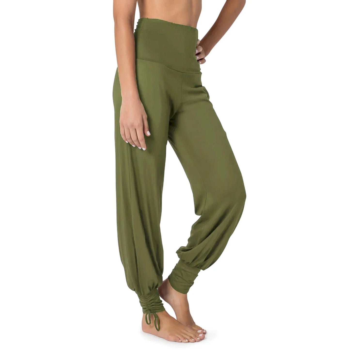 Pantalones deportivos de gimnasia para mujer, tipo harén, pantalones de yoga holgados con cintura elástica alta y bolsillos, pantalones de baile estilo boho, ropa de yoga.