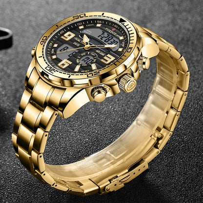 Relojes digitales Foxbox para hombre, reloj de pulsera deportivo de cuarzo de lujo superior, reloj de pulsera de acero militar resistente al agua, reloj de pulsera de cuarzo, reloj para hombre