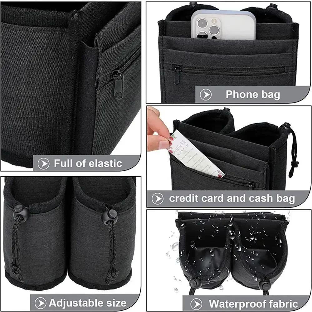 Portavasos para equipaje de viaje, duradero, para llevar a mano, para bebidas, leche, té, café, se adapta a todas las asas de maleta.