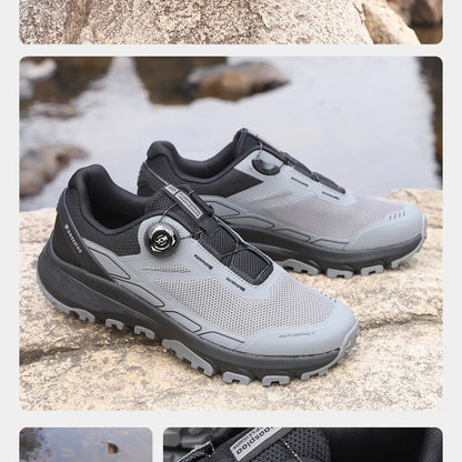 Baasploa Men Hiking Shoes Outdoor Climbing Mesh Breathable Travel Walking Shoes Male Non-Slip Wear Resistant Comfortable Sneaker