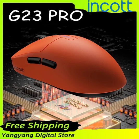 Ratón inalámbrico Incott G23 Pro 8K PAW3950, bajo retardo, batería larga, RGB, para juegos de deportes electrónicos, ligero, accesorios para PC y gamers.