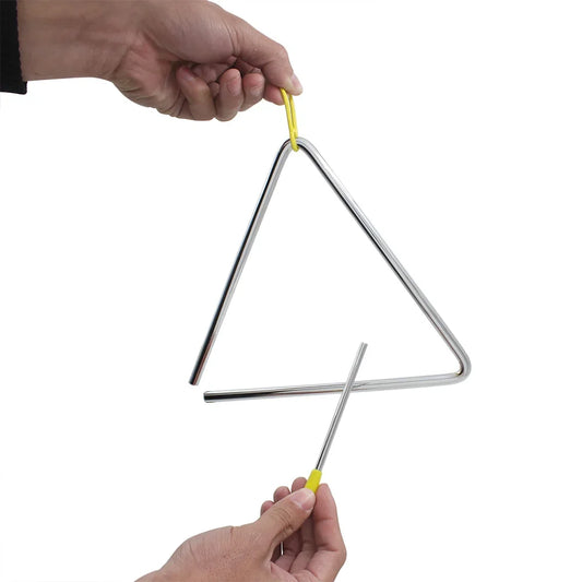 Triángulo musical Orff de 6/7/8 pulgadas para niños, instrumento de percusión con iluminación musical, juguetes para niños.