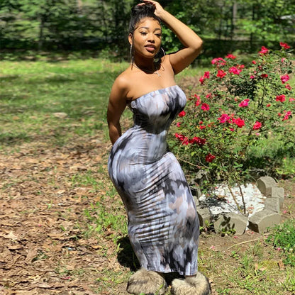Sexy Print Maxi Dresses Ladies Elegant Bodycon Women Dress Vintage Robe Femme Party Bandage Long Dress Woman Clothes Vestidos