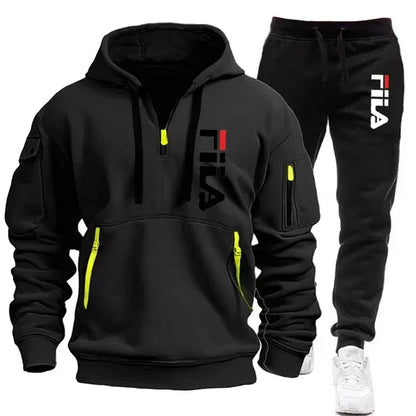 Conjuntos de ropa deportiva para hombre para otoño e invierno 2025, ropa de marca de moda, conjuntos de ropa deportiva y ropa deportiva de manga larga de gran tamaño.
