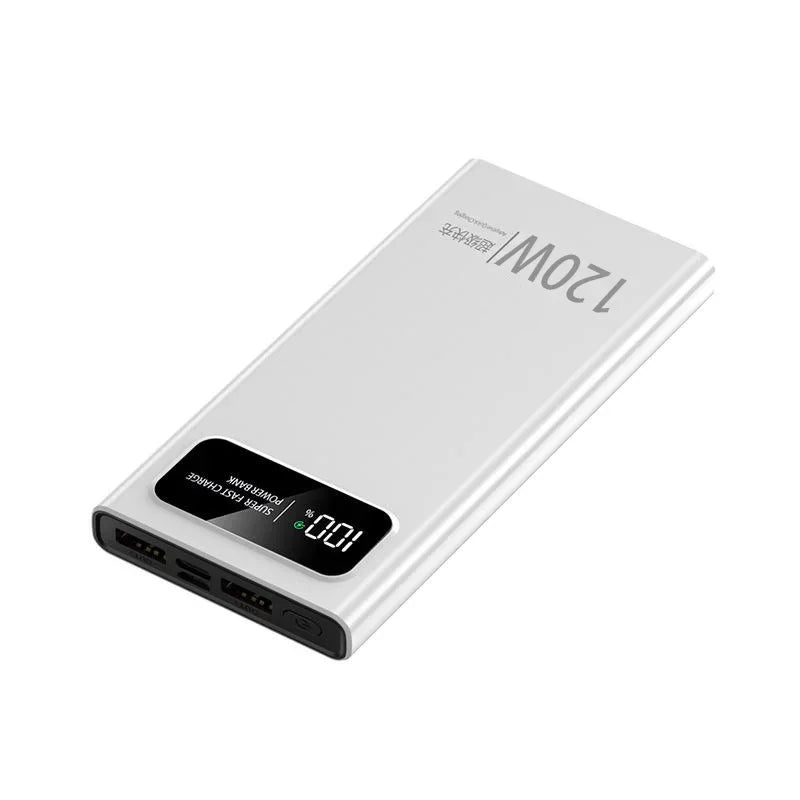 Banco de energía Xiaomi de 500.000 mAh y 120 W con carga ultrarrápida y pantalla digital de alta capacidad para iPhone, Samsung y Huawei.
