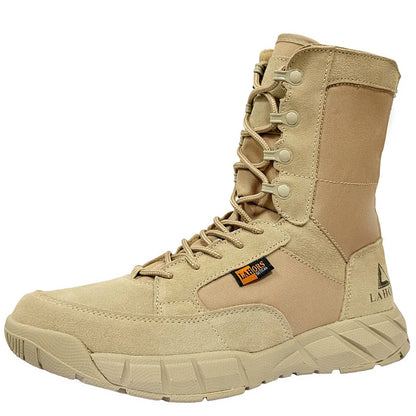 Botas tácticas ligeras originales LAHORS para hombre con cremallera, ideales para entrenamiento de combate, cordones, impermeables, transpirables y aptas para senderismo y actividades al aire libre.