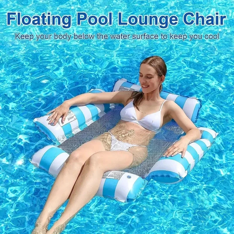 Sofá acuático para natación, hamaca inflable, colchón inflable flotante para agua, accesorios para fiesta en la piscina, playa, juego acuático, cama flotante C