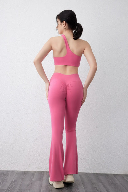 Pantalones de yoga QINACTIV para mujer, tipo flare, acampanados, de cintura alta, para fitness, gimnasio, deportes casuales y elásticos.