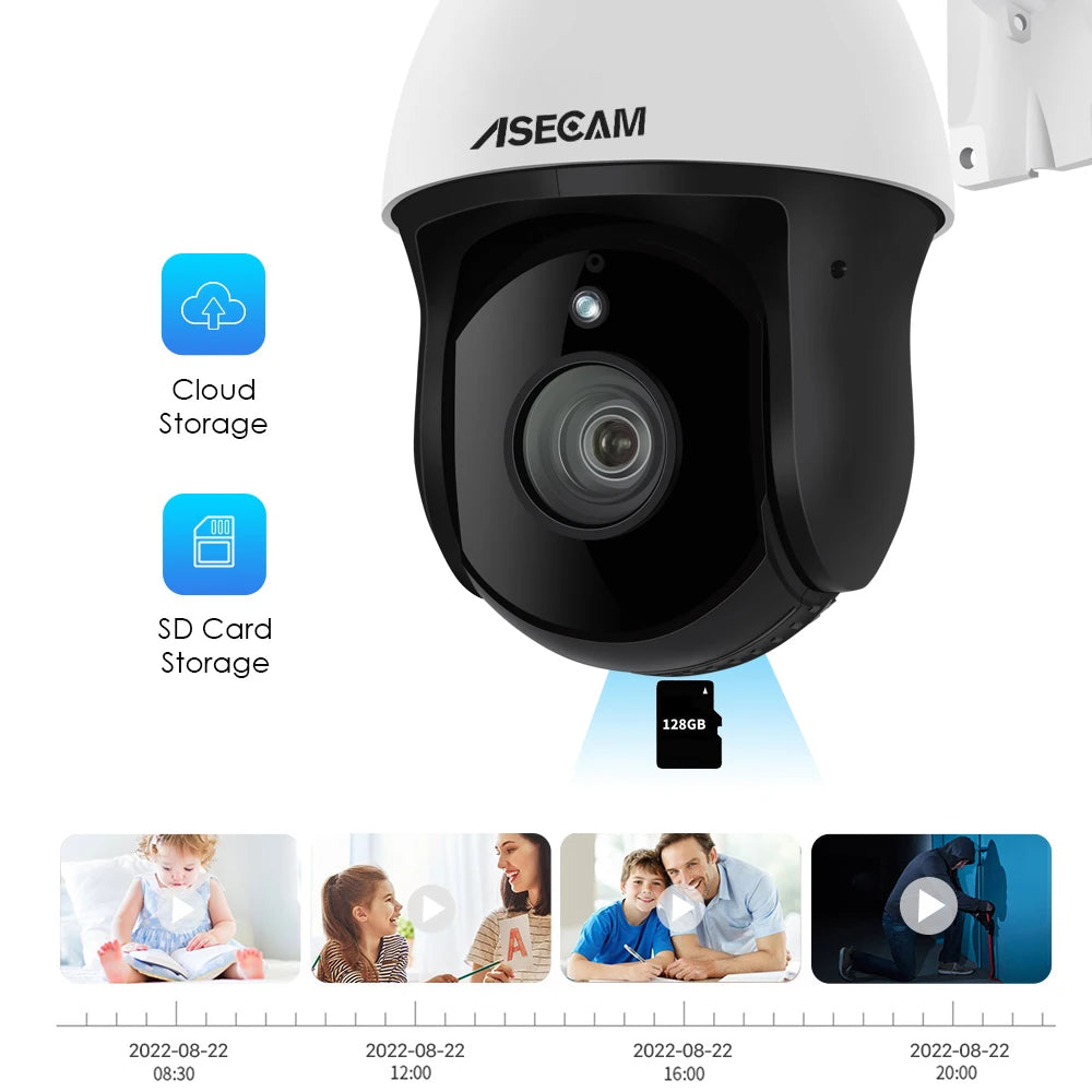 Cámara IP exterior 4K de 8 MP con PTZ, zoom 30x, varifocal, Onvif, H.265, domo, PoE, audio, IMX415, protocolo Hikvision.