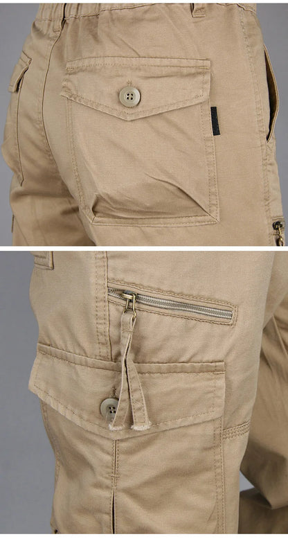 2025 New Autumn Cargo Pants Men Fashion Military Outdoors Man Trousers Long Warm Tactical Cotton Khaki Cargo Pants For Man
