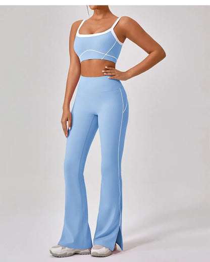 Leggings acampanados, pantalones de yoga para mujer, cintura alta, transpirables, de pierna ancha, ideales para gimnasio, deportes y danza.