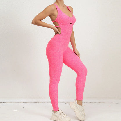 Women Gym Jumpsuit Female Yoga Set Workout One-piece Suit Women Sports Push Up Yoga Clothes Backless Activewear Fitness Set