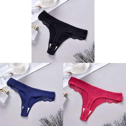 3 bragas de algodón antibacterianas para mujer, de color liso, de secado rápido, suaves, sexys y transpirables.