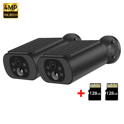 Cámara solar exterior ALEVIO, cámara de seguridad inalámbrica WiFi, 2.5K, ultra larga duración en espera, luz PIR, visión nocturna a color, detección por IA.