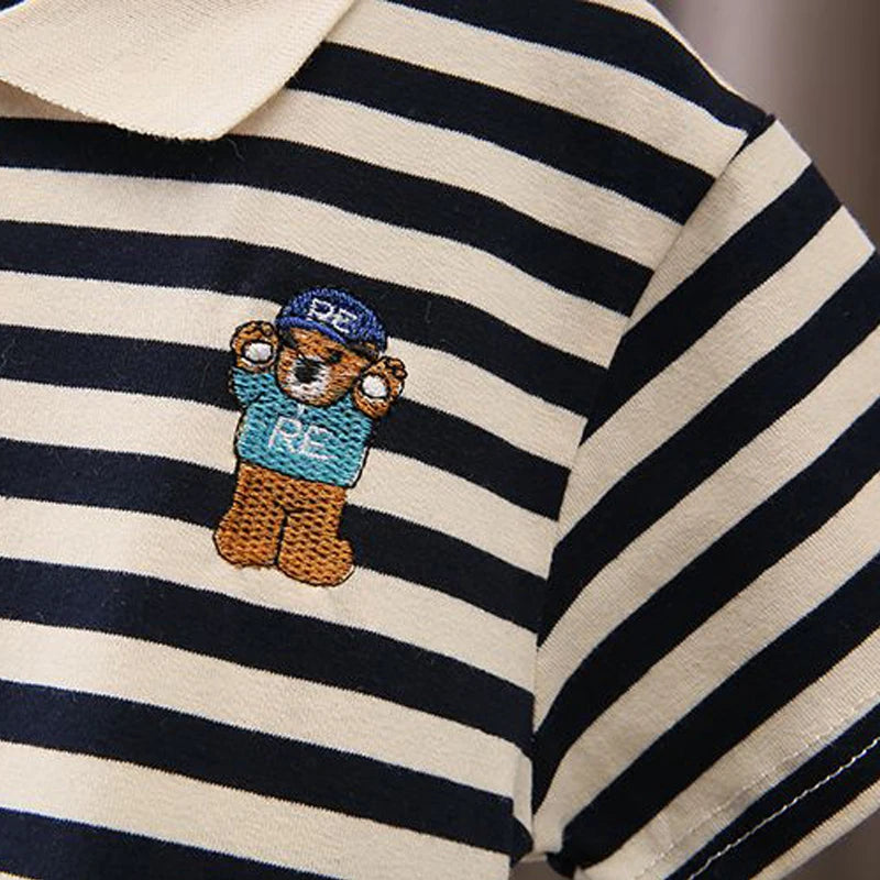 Conjuntos de ropa de dibujos animados para niños, camiseta y pantalones cortos para bebés de 1 a 4 años.