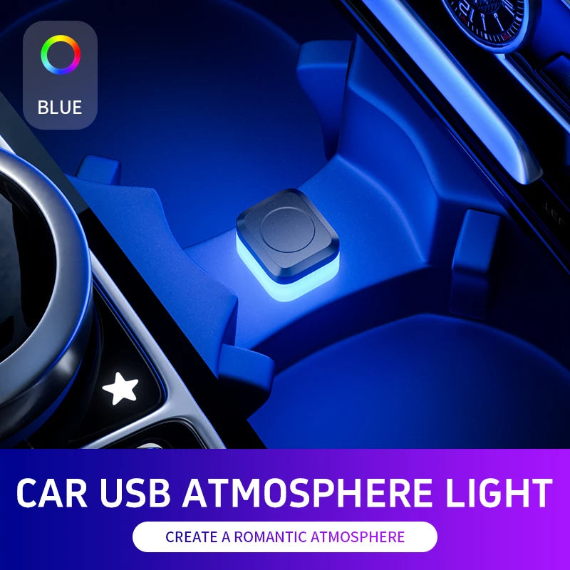 Nueva luz ambiental USB para interior de coche, luces de señal LED, lámpara de lectura automática, luces nocturnas decorativas, accesorios interiores