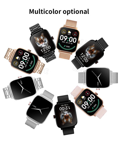 Nuevo reloj inteligente para mujer, con esfera personalizada, para Android IOS, resistente al agua, con Bluetooth, llamadas, música, reloj táctil completo para mujer