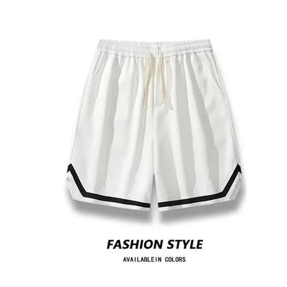 Pantalones cortos de baloncesto holgados para hombre, para correr, playa, verano, estilo americano, deportivos, informales, versátiles, de cinco pulgadas de largo.