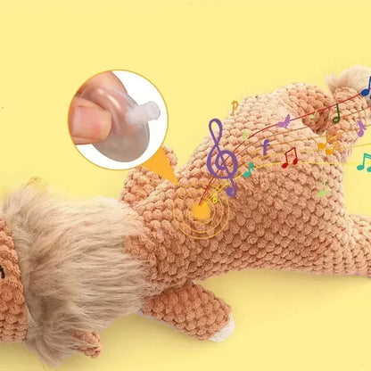 Juguetes para perros grandes, lindos juguetes de peluche con chirrido, de vellón, duraderos, para masticar, lindos juguetes blandos, juguetes molares para mascotas, accesorios para perros.