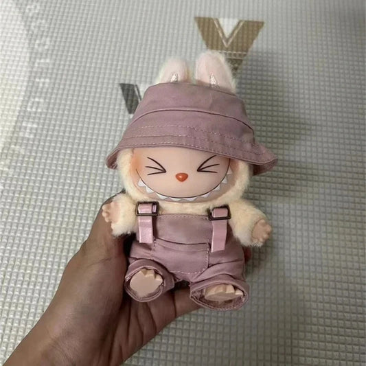 Para Labubu 15-17 cm v1v2 Conjunto de accesorios de atuendo Mini sombrero mono decoración ropa pequeña juguetes para niños regalo de cumpleaños