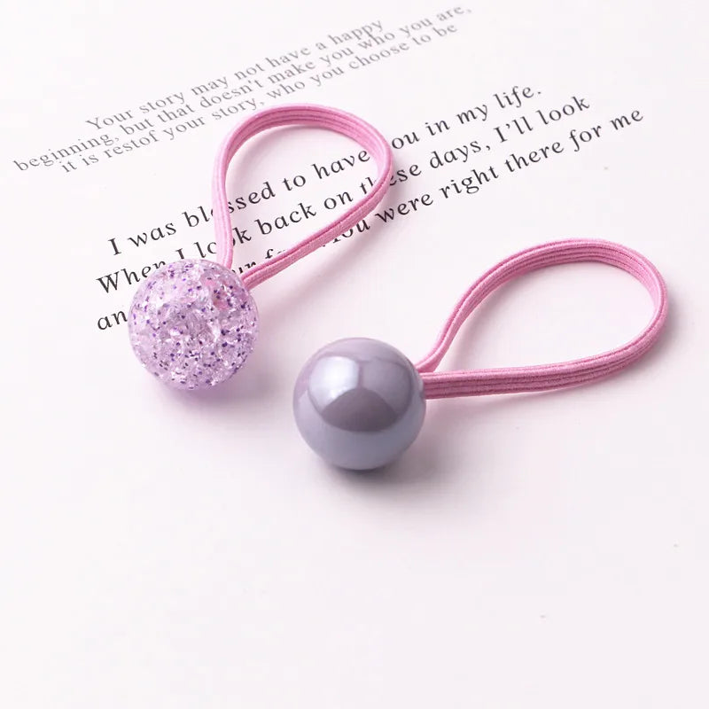 Accesorios para el cabello para niños, bandas de goma para bebés, cuentas de colores sólidos, estrellas de amor, serie de dibujos animados