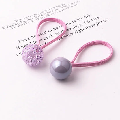 Accesorios para el cabello para niños, bandas de goma para bebés, cuentas de colores sólidos, estrellas de amor, serie de dibujos animados