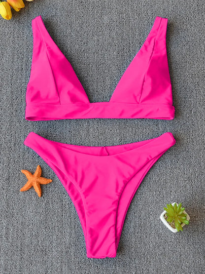 Bikini 2025 Micro Traje de Baño Sexy para Mujer, Traje de Baño Push Up, Conjunto de Bikini de Dos Piezas, Bañador Sólido, Traje de Baño para Mujer.