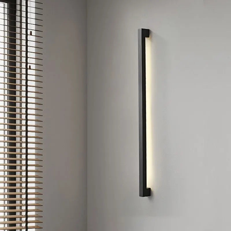 Lámpara de pared con manija de ambiente interior, lámpara lineal de tira LED creativa, lámpara de pared nórdica moderna y simple de una línea para sala de estar y dormitorio