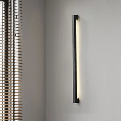 Lámpara de pared con manija de ambiente interior, lámpara lineal de tira LED creativa, lámpara de pared nórdica moderna y simple de una línea para sala de estar y dormitorio