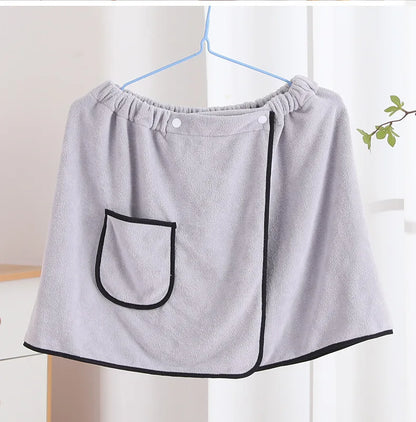 Los hombres pueden usar una falda de ducha de piel suave y absorbente, toalla de baño de secado rápido, usar y quitar, baño conveniente, baño en casa, falda de playa
