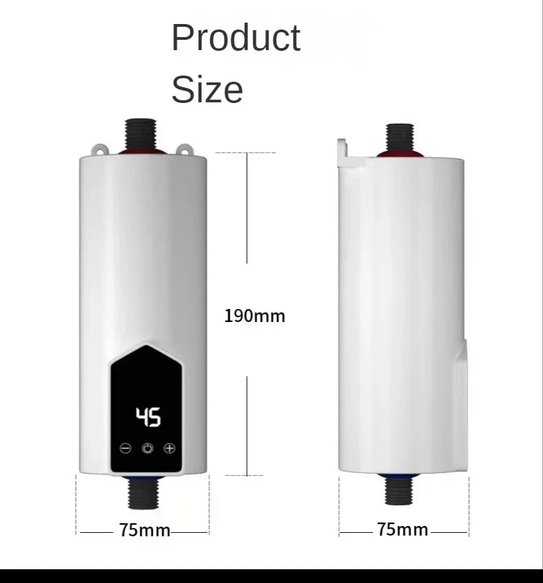 Calentador de agua instantáneo sin tanque 220v con termostato, calentador de inducción, calentadores eléctricos táctiles inteligentes para ducha