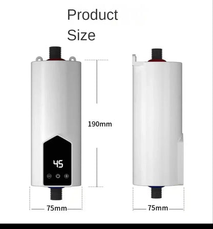 Calentador de agua instantáneo sin tanque 220v con termostato, calentador de inducción, calentadores eléctricos táctiles inteligentes para ducha