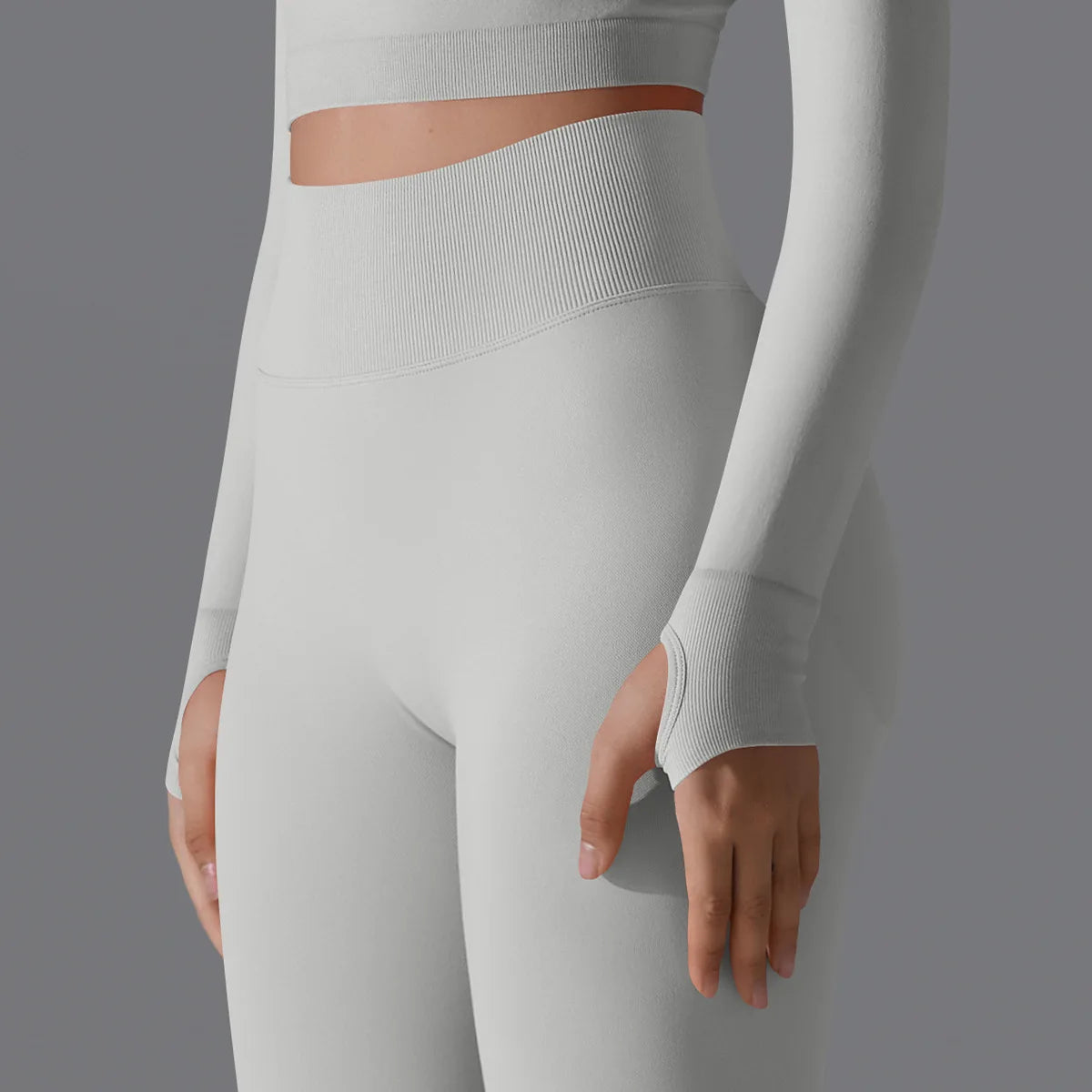 Leggings deportivos de yoga para mujer, sin costuras, cintura alta, elásticos, color sólido, para gimnasio, correr, secado rápido, realce y efecto moldeador.