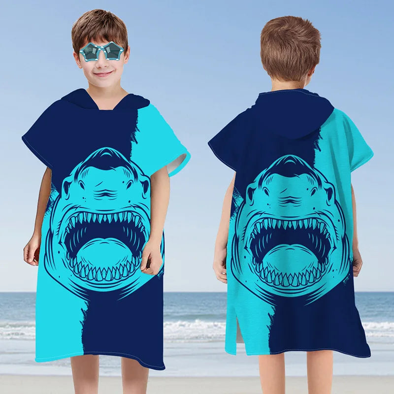 Accesorios para bebés, bata de baño con dibujos animados para niños, capa con capucha, toalla de playa, bata de baño con dibujos animados para bebés y niños.