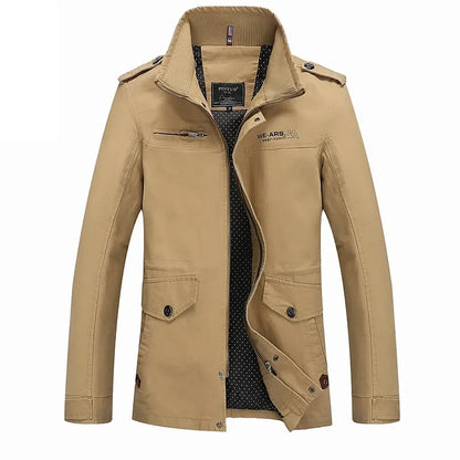 Chaqueta informal de algodón puro lavado para hombre, estilo primavera/otoño, ligera, cortavientos juvenil y a la moda. Abrigo ligero de verano.