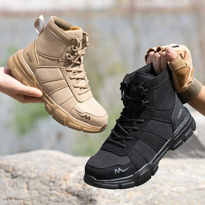 Botas de trabajo, zapatos de seguridad indestructibles, zapatos con punta de acero para hombre, zapatillas antipinchazos, zapatos de trabajo antideslizantes para mujer, botas tácticas para hombre