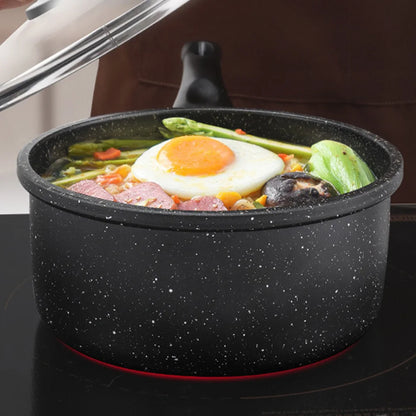 Sartén antiadherente de 16, 18 y 20 cm para sopa, ideal para espaguetis, leche caliente y sopa hirviendo.