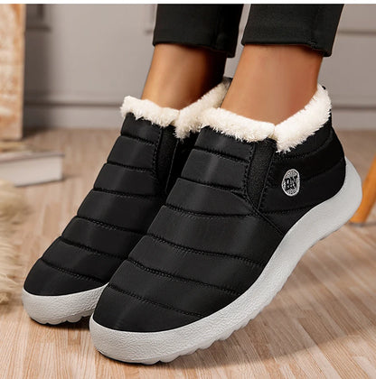 Botas de nieve cálidas para hombre, zapatillas de invierno de talla grande, zapatos de felpa para hombre, botines impermeables unisex, zapatos de trabajo para hombre, calzado