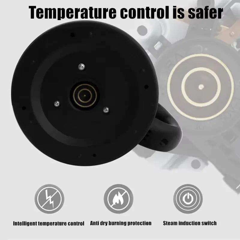 Hervidor eléctrico de acero inoxidable de 2 l, hervidor inteligente de 1500 W con silbato, samovar, tetera térmica para té y café, regalo