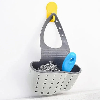 Cesta de drenaje para almacenamiento en el hogar, soporte para fregadero de cocina, estante ajustable para esponja y jabón, cesta de drenaje colgante, bolsa, accesorios de cocina