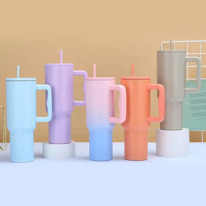 Nueva taza Ice Boss de 40 oz Generación III de acero inoxidable 304 con aislamiento para bebidas frías, con pajita, para automóvil, portátil, para el hogar