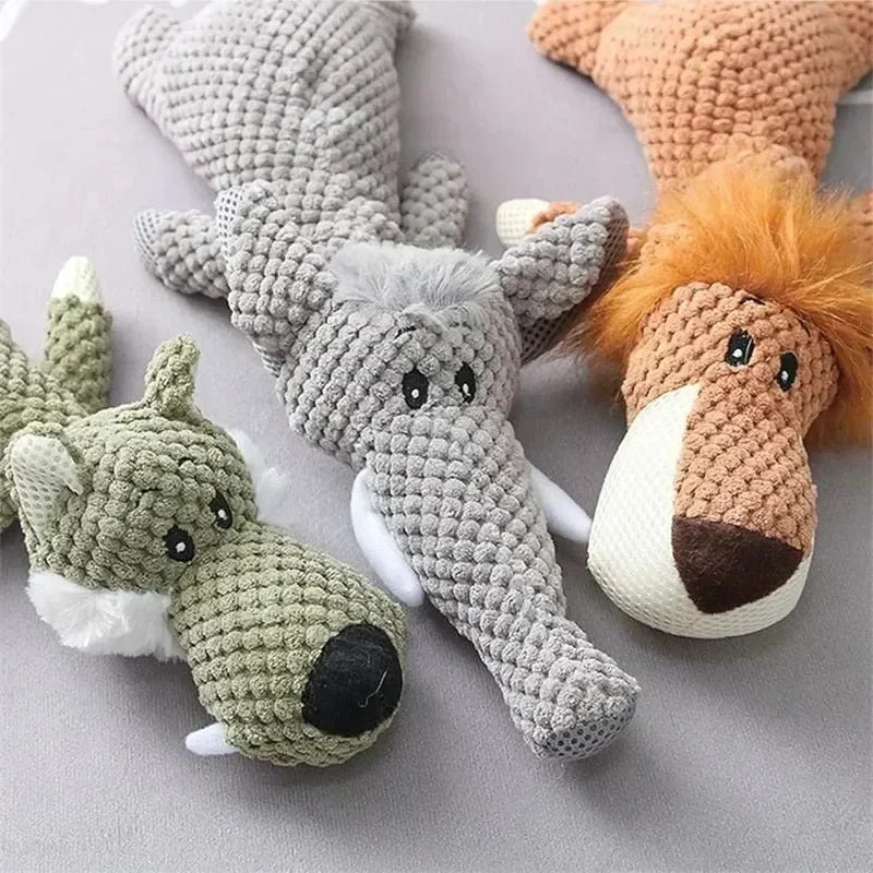 Juguetes para perros grandes, lindos juguetes de peluche con chirrido, de vellón, duraderos, para masticar, lindos juguetes blandos, juguetes molares para mascotas, accesorios para perros.