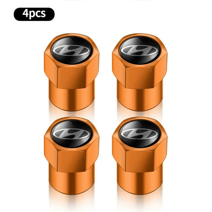 4 tapas para válvula de aire de rueda de coche para Hyundai IONIQ Tucson I30 I40 Fe CM DM Elantra Sonata RB LC Kona, accesorios para coche.