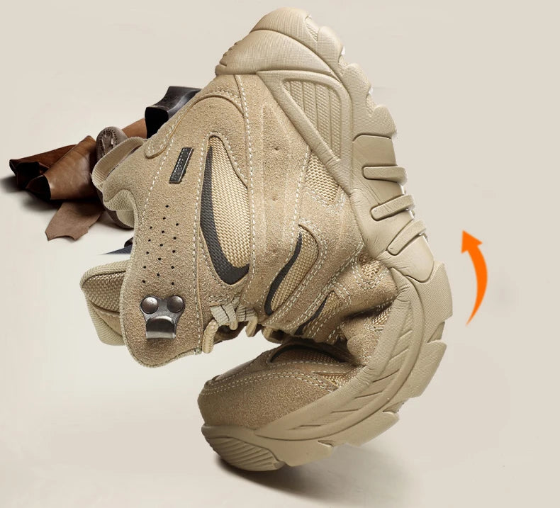 Botas de cuero de alta calidad para hombre, ideales para pesca, caza, senderismo, actividades al aire libre y trabajo.